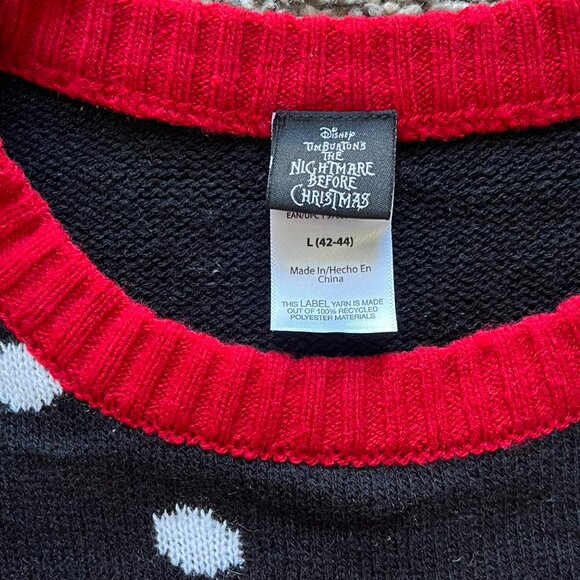 Disney Nightmare Before Christmas Mens Large Sweater, Spooky Christmas Pullover - Picture 3 of 6